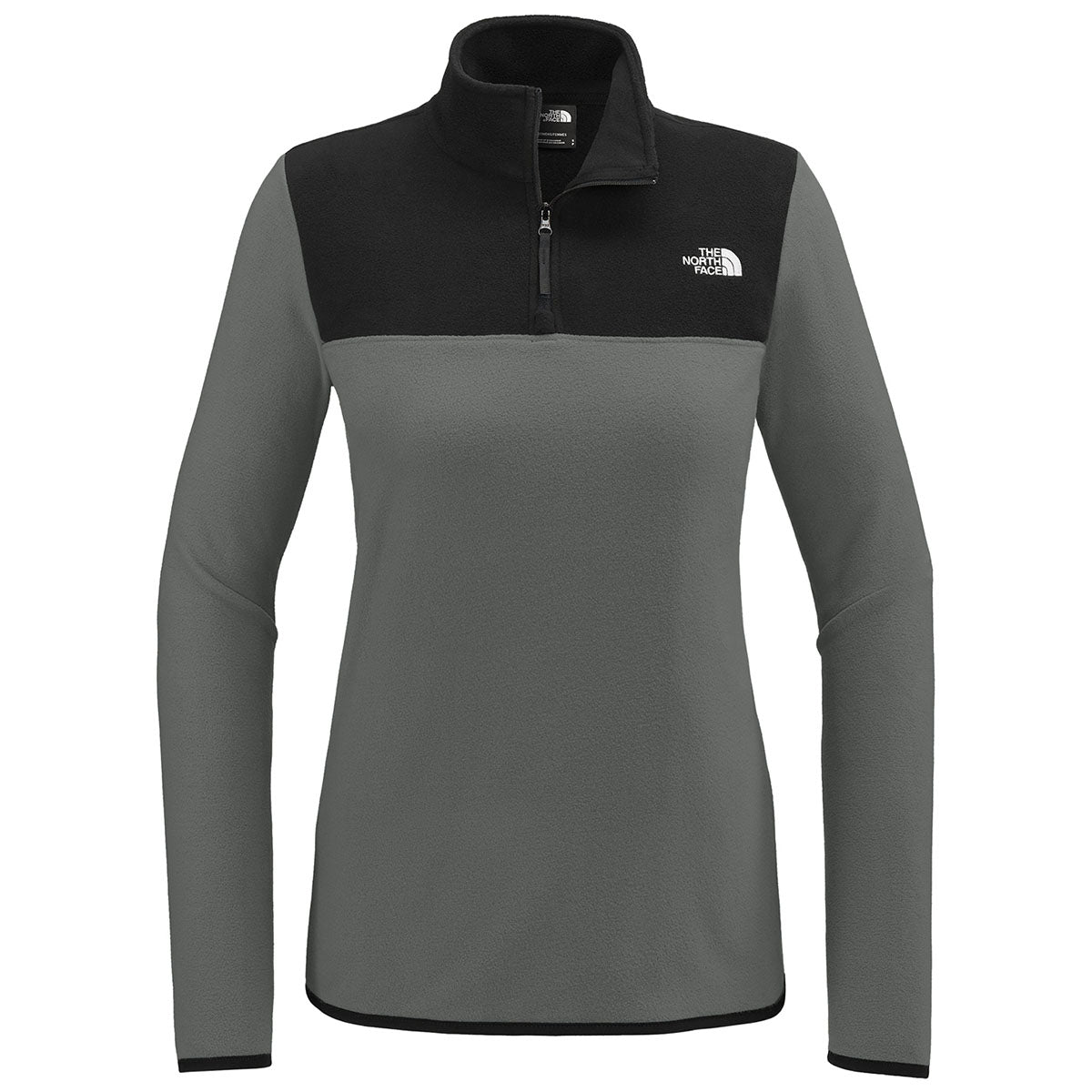The North Face Women's Asphalt Grey/TNF Black Glacier 1/4-Zip Fleece